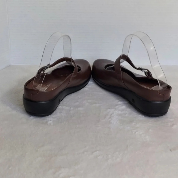 Gravity Defyer Brown Leather Mary Jane‎ Padded Insoles Mules Clogs - Picture 7 of 11
